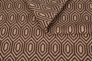 Maestro brąz wzór geometryczny beżowo brązowy
