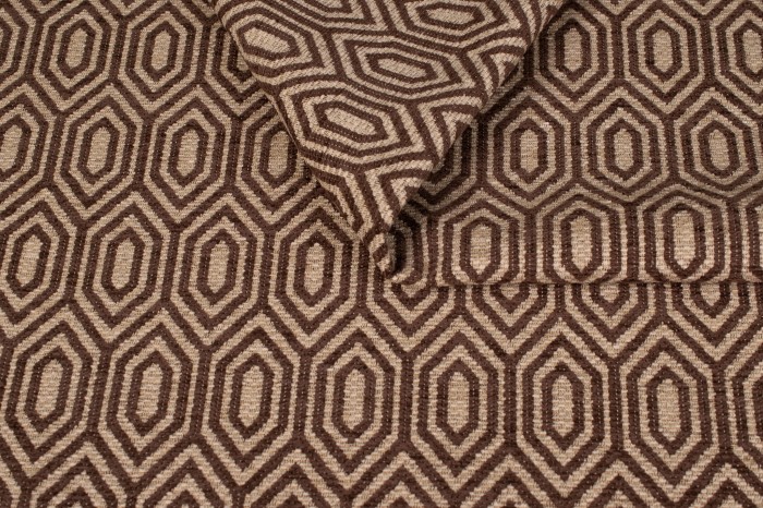 Maestro brąz wzór geometryczny beżowo brązowy