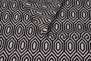 Maestro czarny wzór geometryczny czarno biały