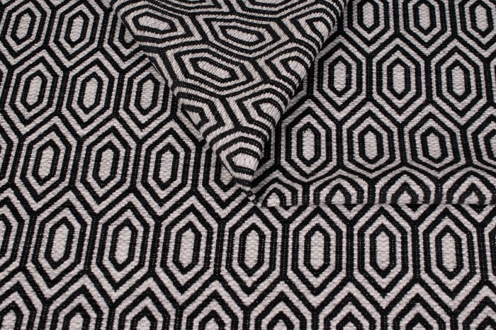 Maestro czarny wzór geometryczny czarno biały