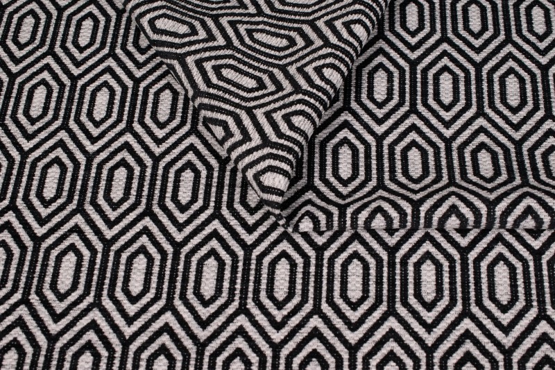 Maestro czarny wzór geometryczny czarno biały