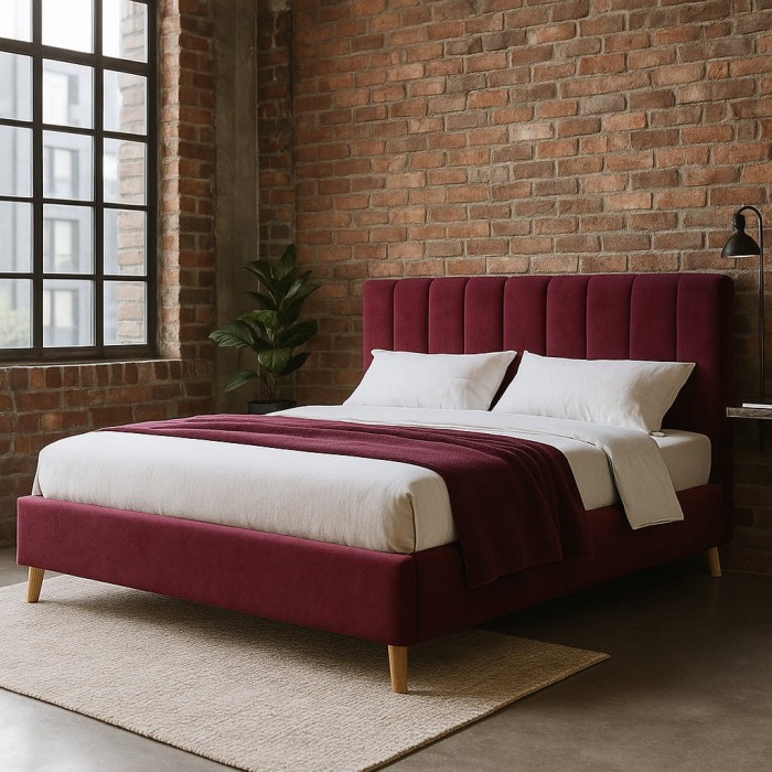 Melissa 9 łóżko tkanina welurowa gruba