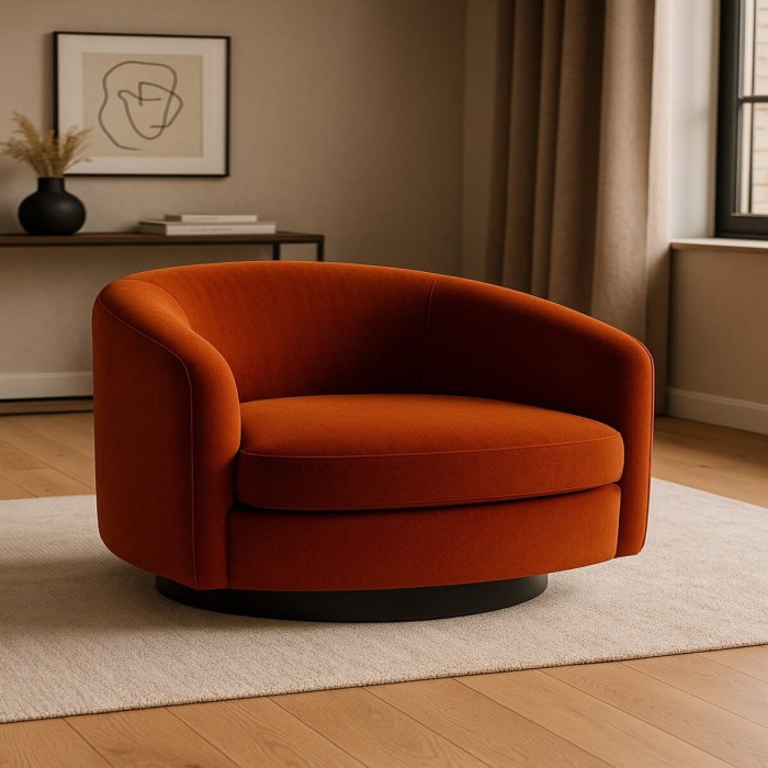 Nicea 9 fotel klubowy tkanina welurowa gruba