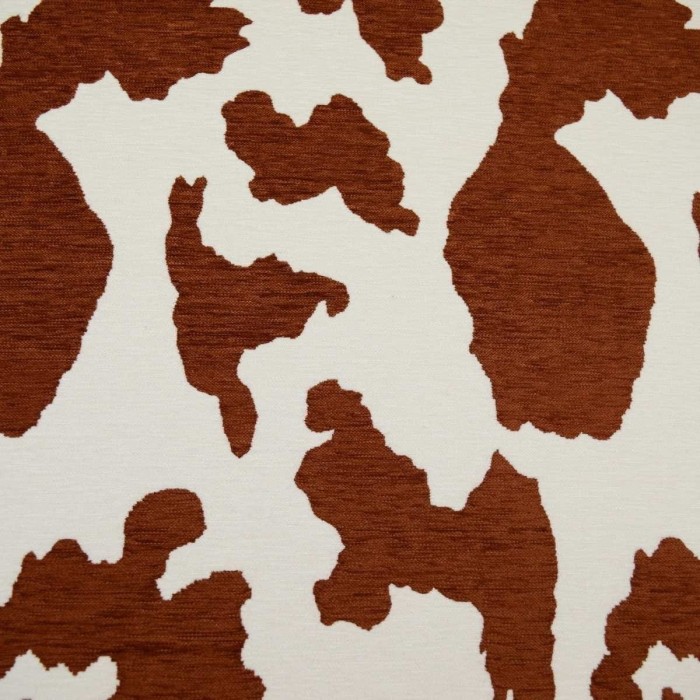 Milka brąz tkanina szenilowa we wzór krowy