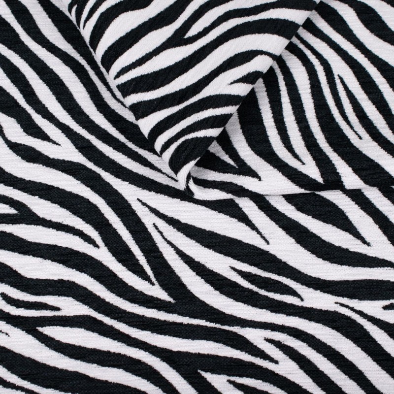 Zebra-2 tkanina we wzór zebry biało czarna