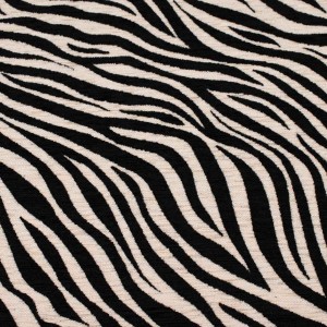 Zebra beż tkanina szenilowa we wzór zebry