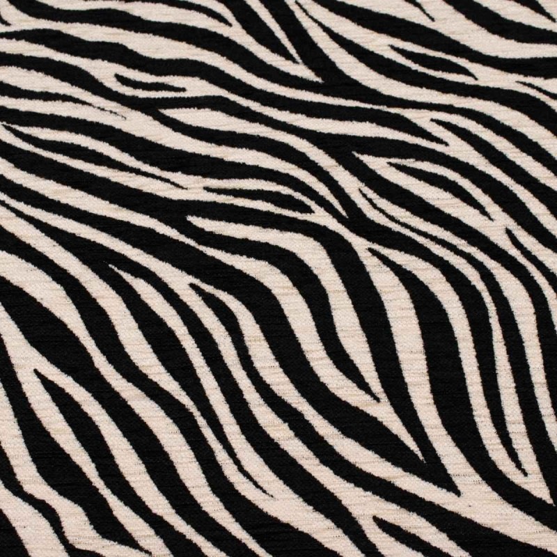 Zebra beż tkanina szenilowa we wzór zebry