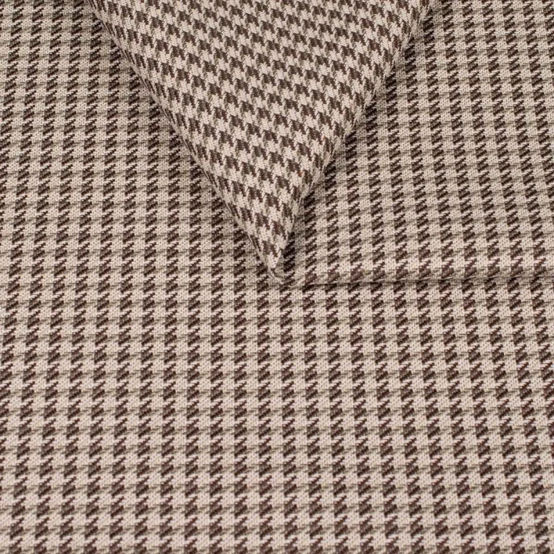 Amore kawa klasyczna tkanina we wzór pepitki