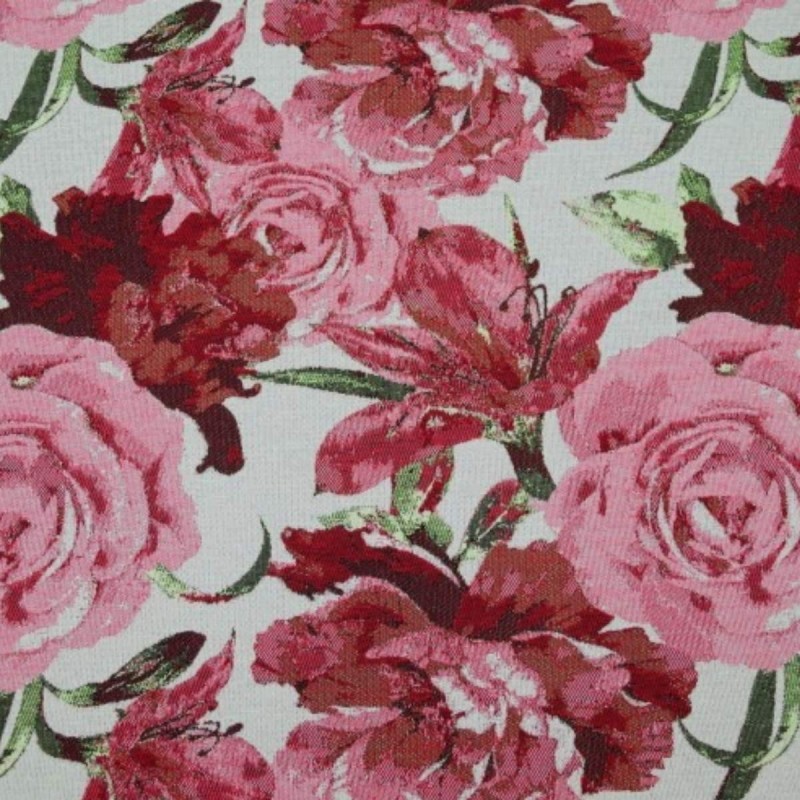 Laura czerwona tkanina tapicerska