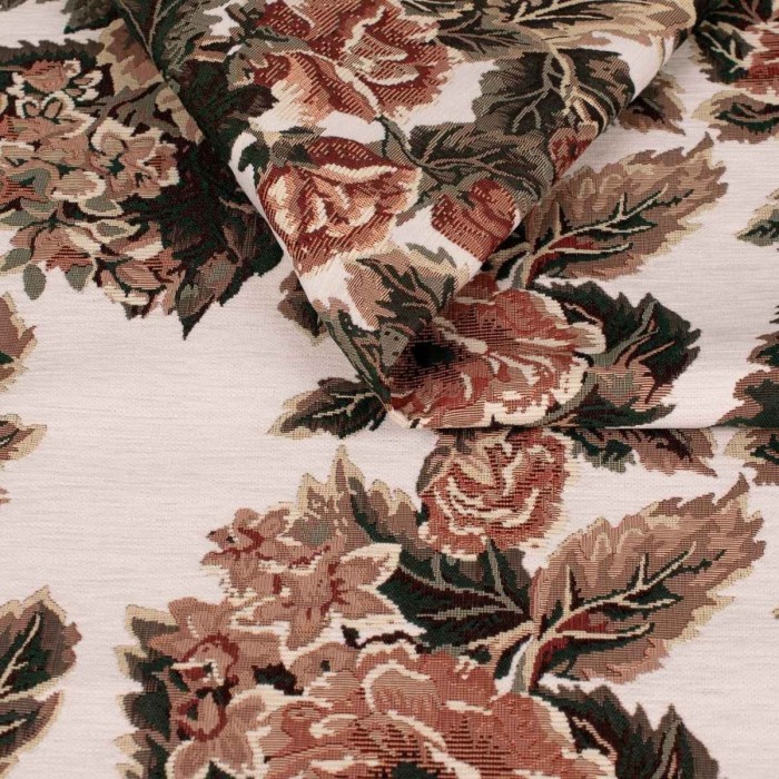 Ofelia biała tkanina żakardowa