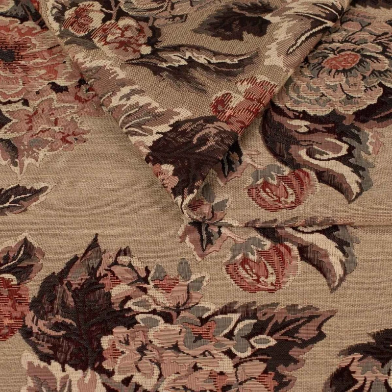 Ofelia len tkanina żakardowa