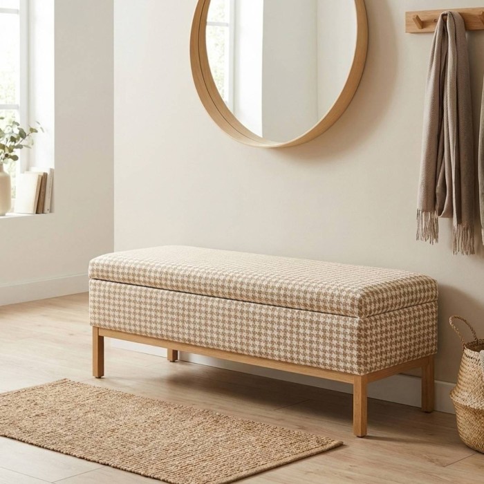 Amore beż-aranżacja wzór pepitki