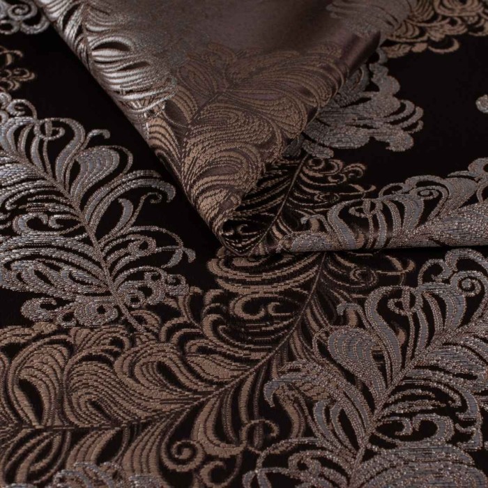 Gruby żakard obiciowy Diva w ciemnobrązowym kolorze na stylowe meble