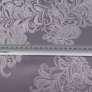 Jasnoszary materiał obiciowy Diva popiel w eleganckie, srebrzyste ornamenty klasyczne zdjęcie z miarą