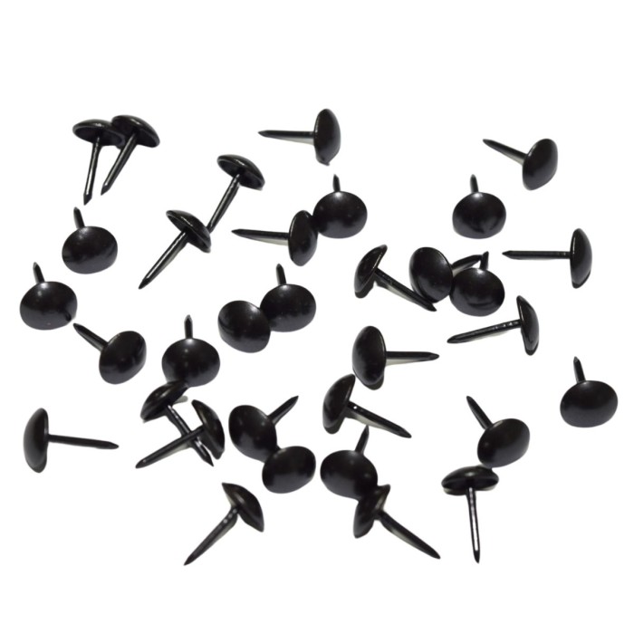 Gwoździe tapicerskie ozdobne 9,5 mm antico ciemny grafit pinezki meblowe 100 szt