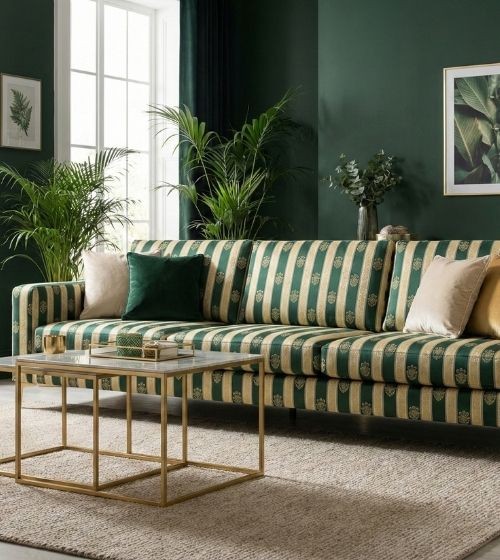 Sofa w tkaninie vega zielona